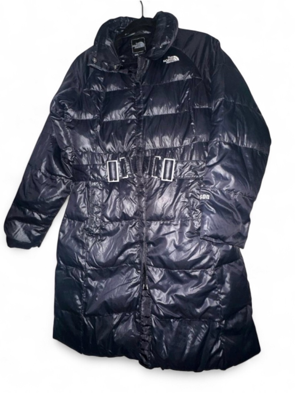The North Face Women's Black Quilted Belted Puffer Coat